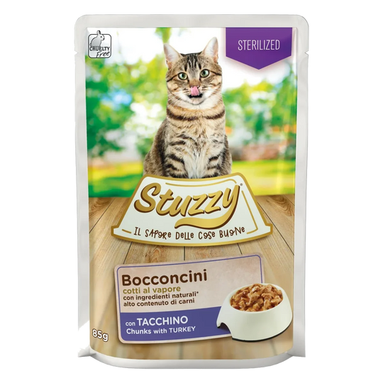 Stuzzy Cat Sobres Pavo para gatos esterilizados 85 gr