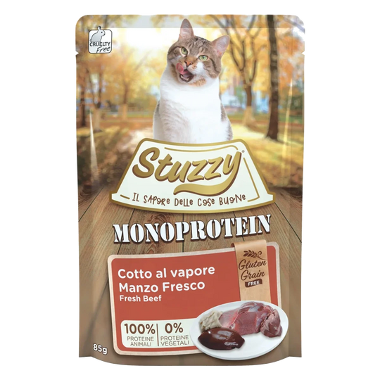 Stuzzy GrainFree Monoprotein Buey fresco 85g para gatos