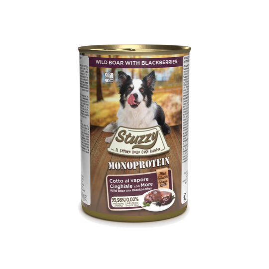 Stuzzy monoprotein jabalí con moras y hierbas provenzales para perros