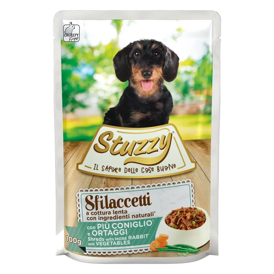 Stuzzy Speciality con conejo y verduras para perros adultos, sobre de 100 g