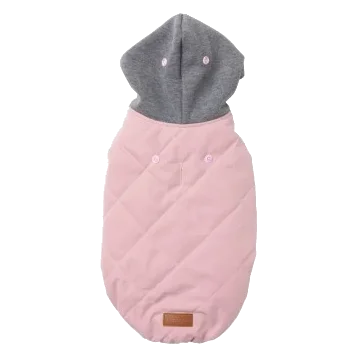 Sudadera con capucha para perros FuzzYard Cremorne rosa