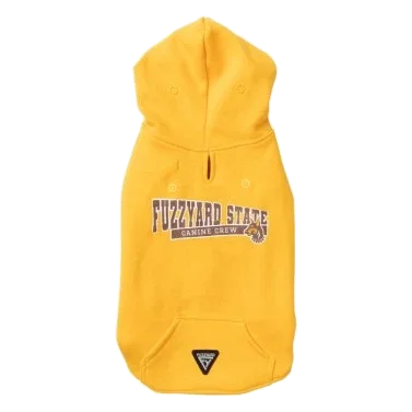 Sudadera con capucha para perros FuzzYard State amarillo