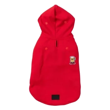 Sudadera con capucha para perros FuzzYard The Homies rojo