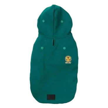 Sudadera con capucha para perros FuzzYard The Homies verde