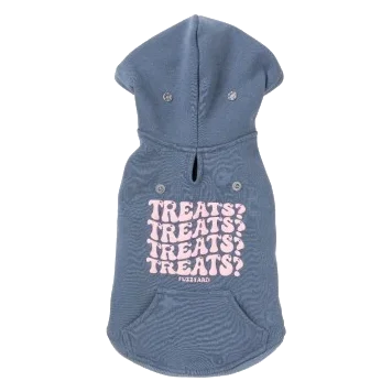 Sudadera con capucha para perros FuzzYard Treats azul