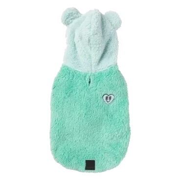 Sudadera con capucha para perros FuzzYard Winnie teal