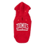 Sudadera con capucha para perros FuzzYard Zoomies rojo