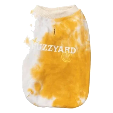 Sudadera para perros FuzzYard Smiley Tie-rus amarillo y crema