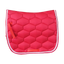 Vista lateral del sudadero para caballo rojo hexagonal