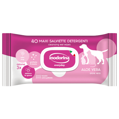 Toallitas inodorina con aloe vera para perros