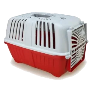 Transportín PRATIKO con rejilla plástico .Pequeño 48X31X33cm para perros