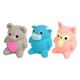 Vaca,zorro y oso de látex 10cm para perros