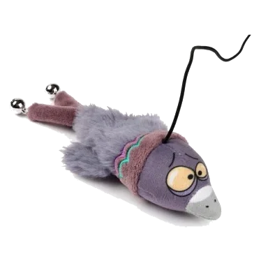 Varita para gatos con peluche FuzzYard Yeetz Peace Out Pigeon